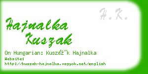 hajnalka kuszak business card